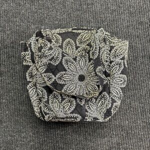 Vera Bradley Black and White Floral Shoulder Bag